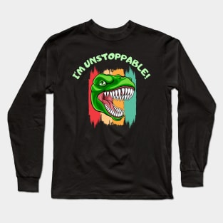 Funny I'm Unstoppable T Rex Classic Long Sleeve T-Shirt